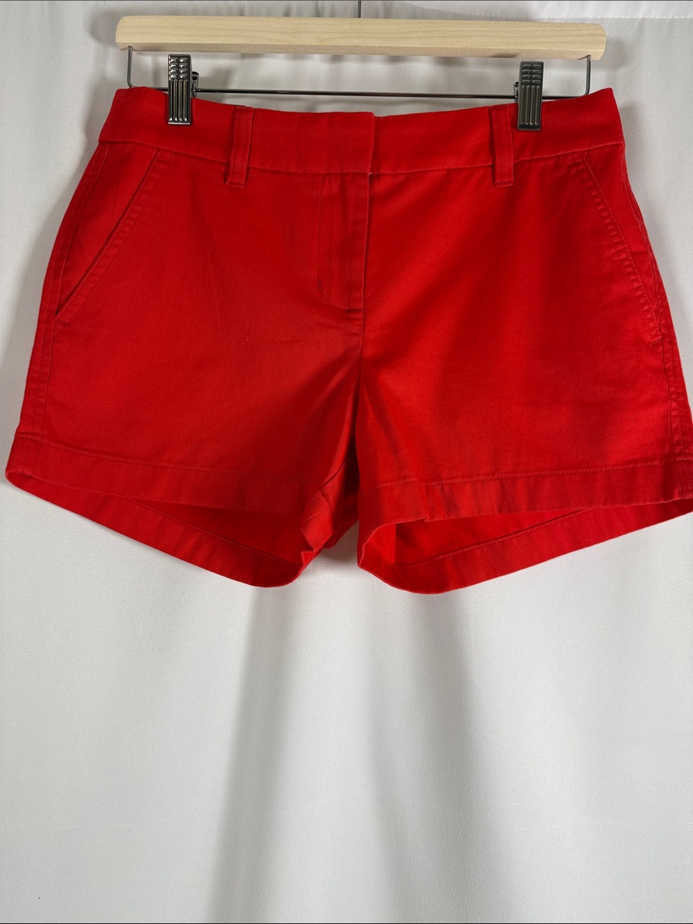 J. Crew Factory Bright Red Cotton Chino Shorts